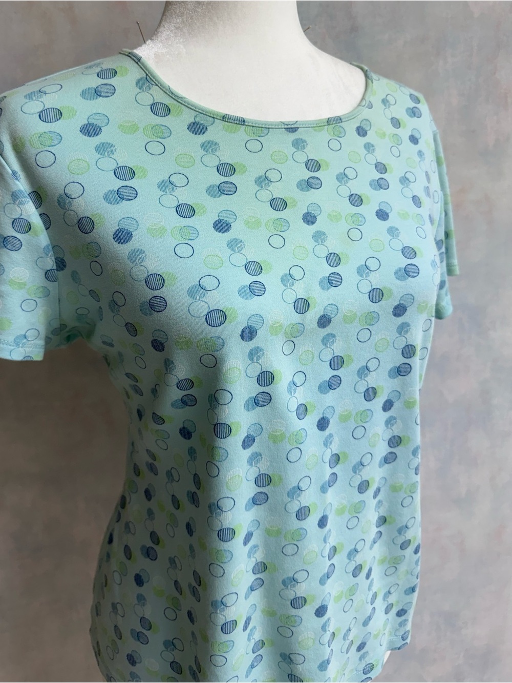 2 Pack - Croft & Barrow -Like New-100% Pima Cotton Short Sleeve Tees, Light Blue - Picture 2 of 13